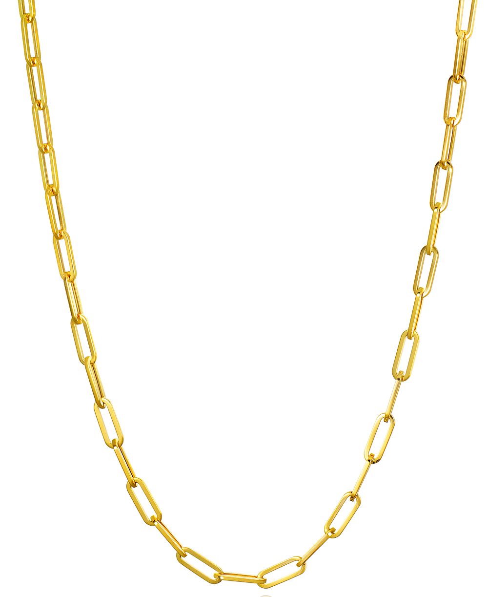 Italian Gold ожерелье-цепочка Paperclip Link, 20", 14k Gold