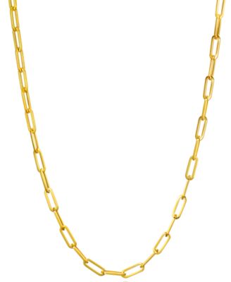 Italian Gold ожерелье-цепочка Paperclip Link, 20", 14k Gold
