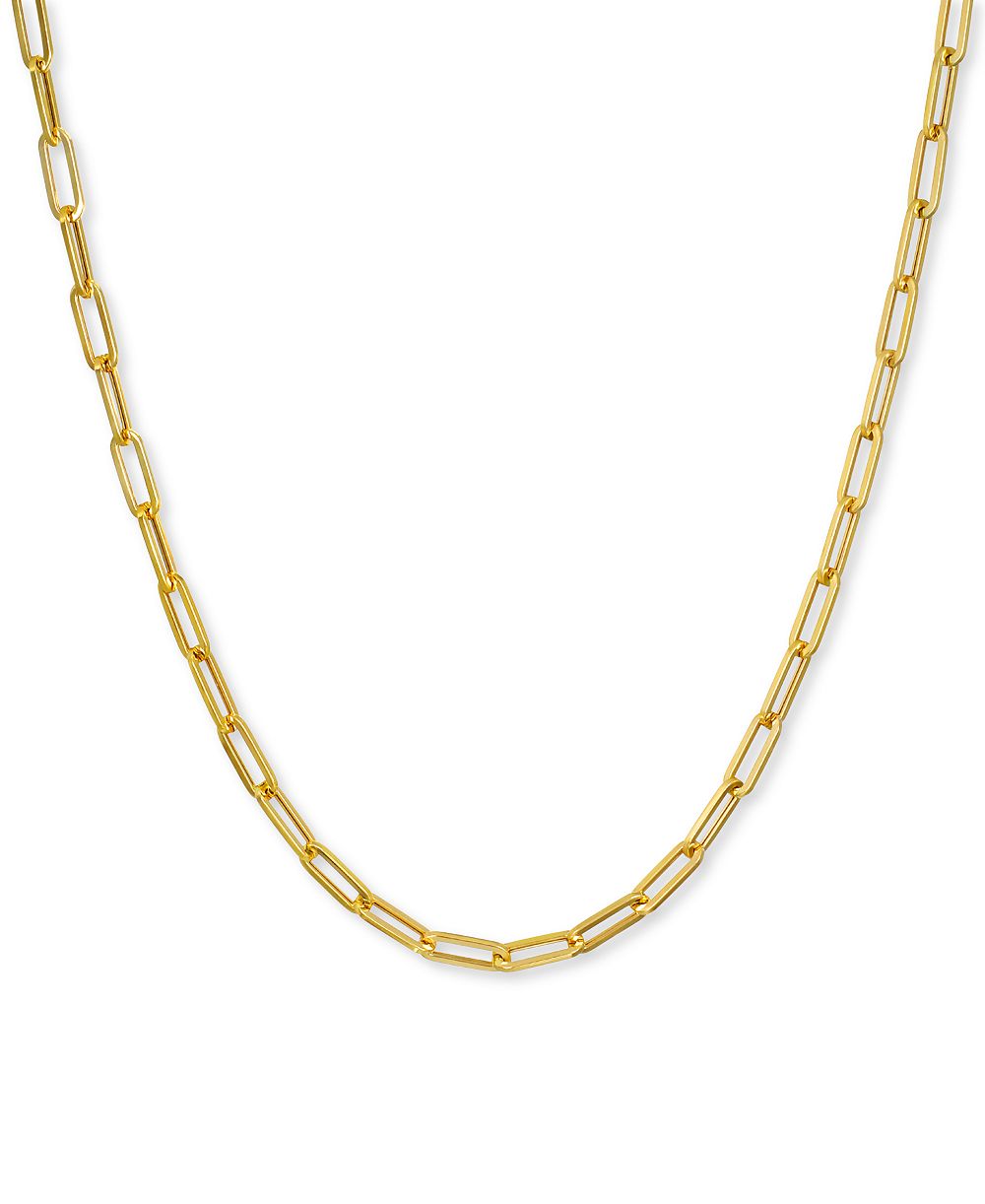 Цепочка-ожерелье Italian Gold Paperclip Link 18" в 14k Gold