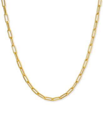 Цепочка-ожерелье Italian Gold Paperclip Link 18" в 14k Gold