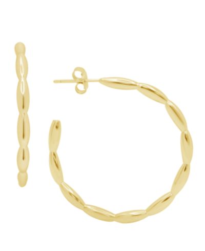 Серьги-кольца And Now This Puff Texture C hoop Gold Plated