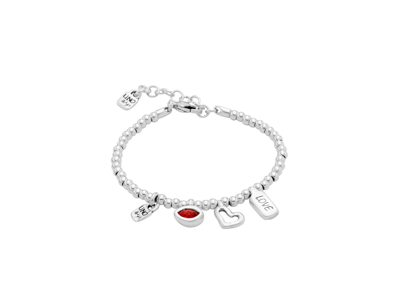 UNOde50 Sterling Silver Metal Clad Multiple Charms Bracelet