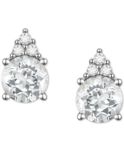 Серьги-гвоздики с драгоценными камнями и бриллиантами Macy's