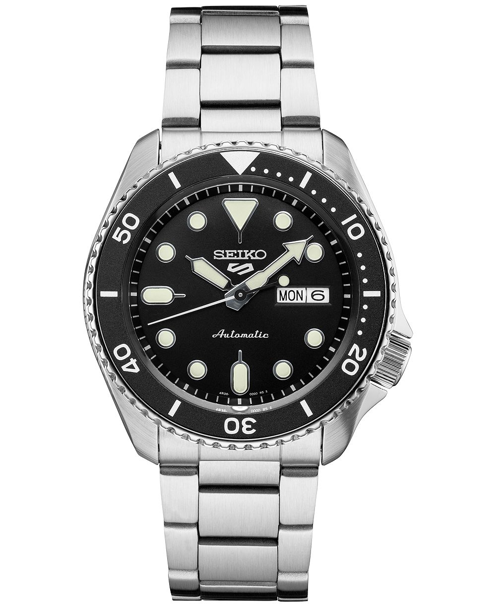 Seiko Мужские Automatic 5 Sports Stainless Steel Bracelet Watch 43mm