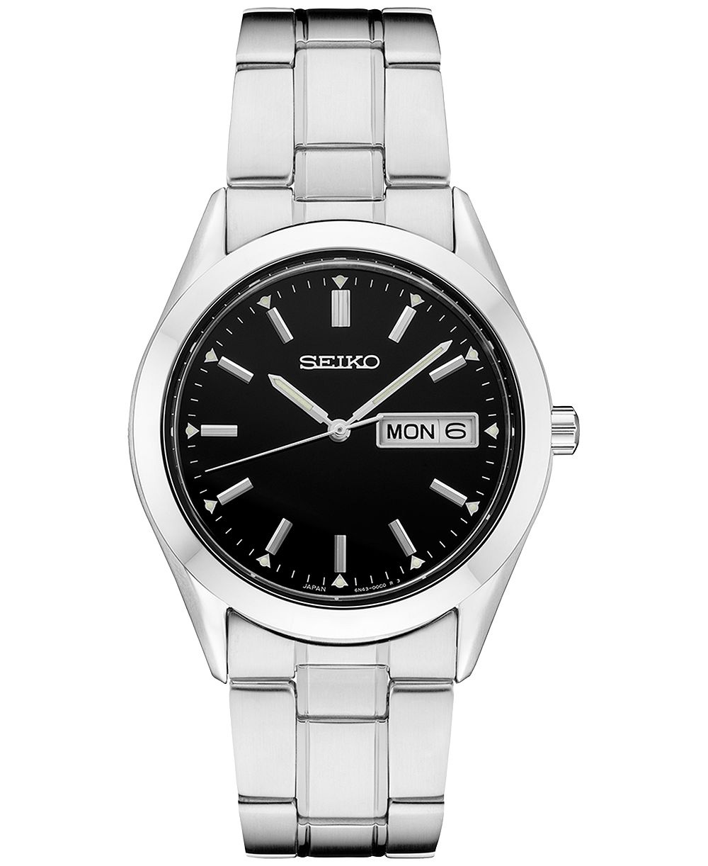 Seiko Men's Essentials Stainless Steel Bracelet Watch 38mm