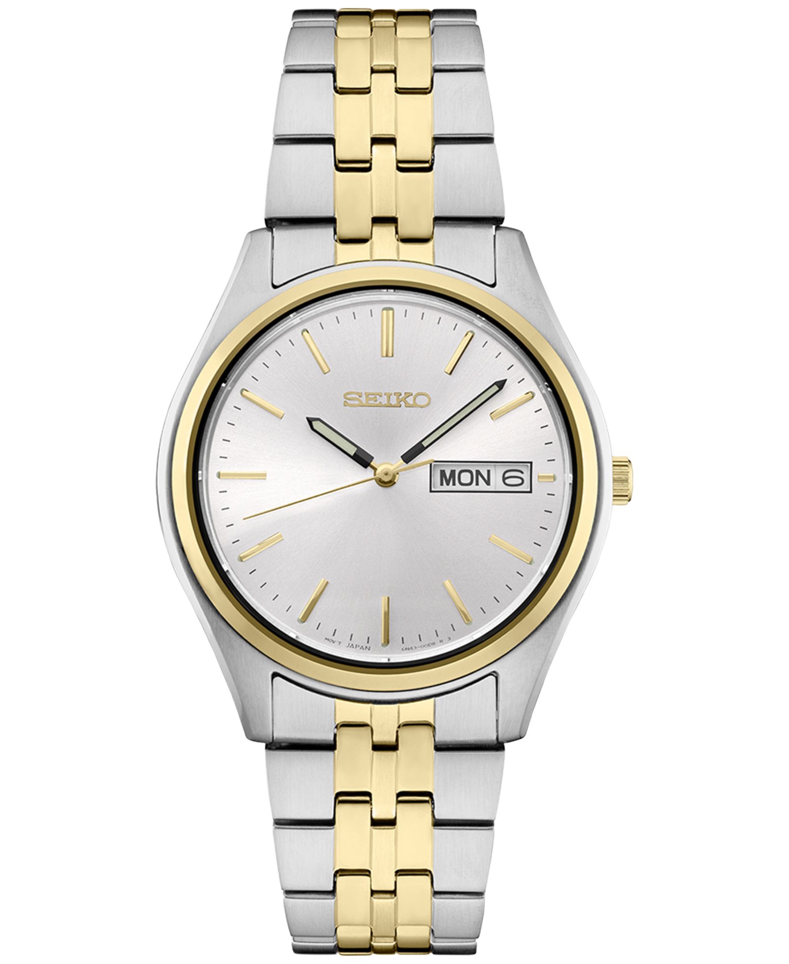 Seiko Мужские Essentials Two-Tone Stainless Steel Bracelet Watch 37mm