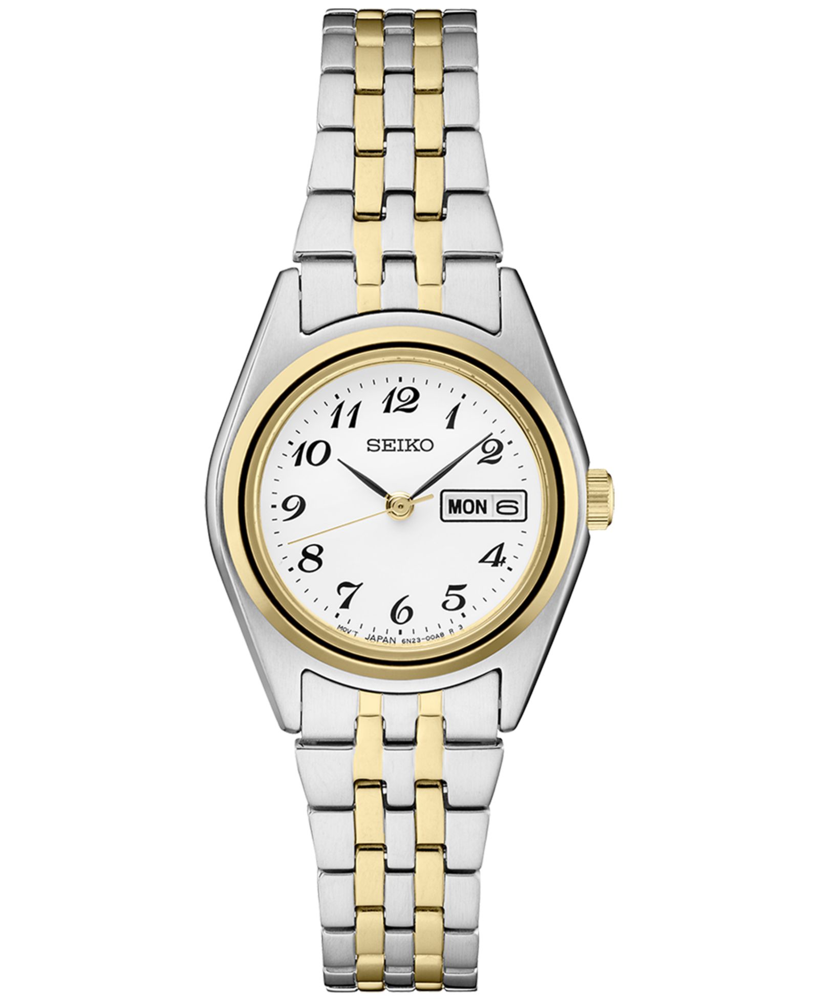 Женские аналоговые часы Seiko Essentials Two-Tone из нержавеющей стали с браслетом 25mm