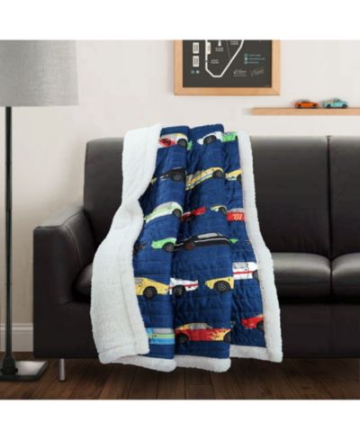 Детский шерстяной плед Lush Décor Race Cars, 60" x 50"
