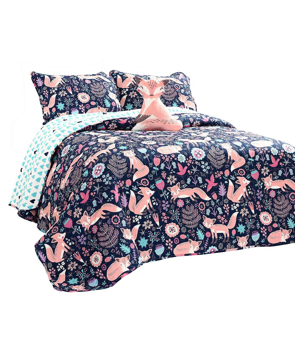 Детский комплект из 3 стеганых одеял Lush Décor Pixie Fox, Twin