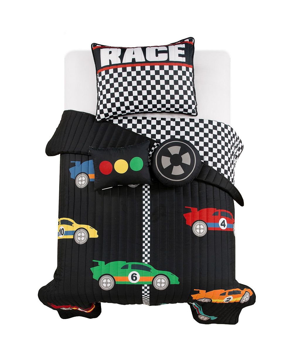 Lush Décor Kids Racing Cars 4-Pc. Quilt Set, Twin