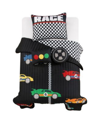 Детский комплект из 4-х одеял Lush Décor Kids Racing Cars 4-Pc. Quilt Set, Twin