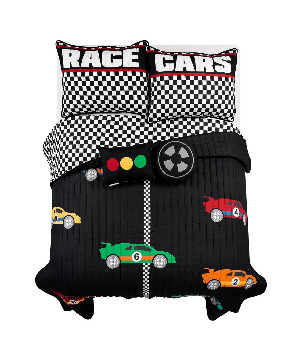 Lush Décor Детский Racing Cars 5-Pc. Quilt Set, Full/Queen