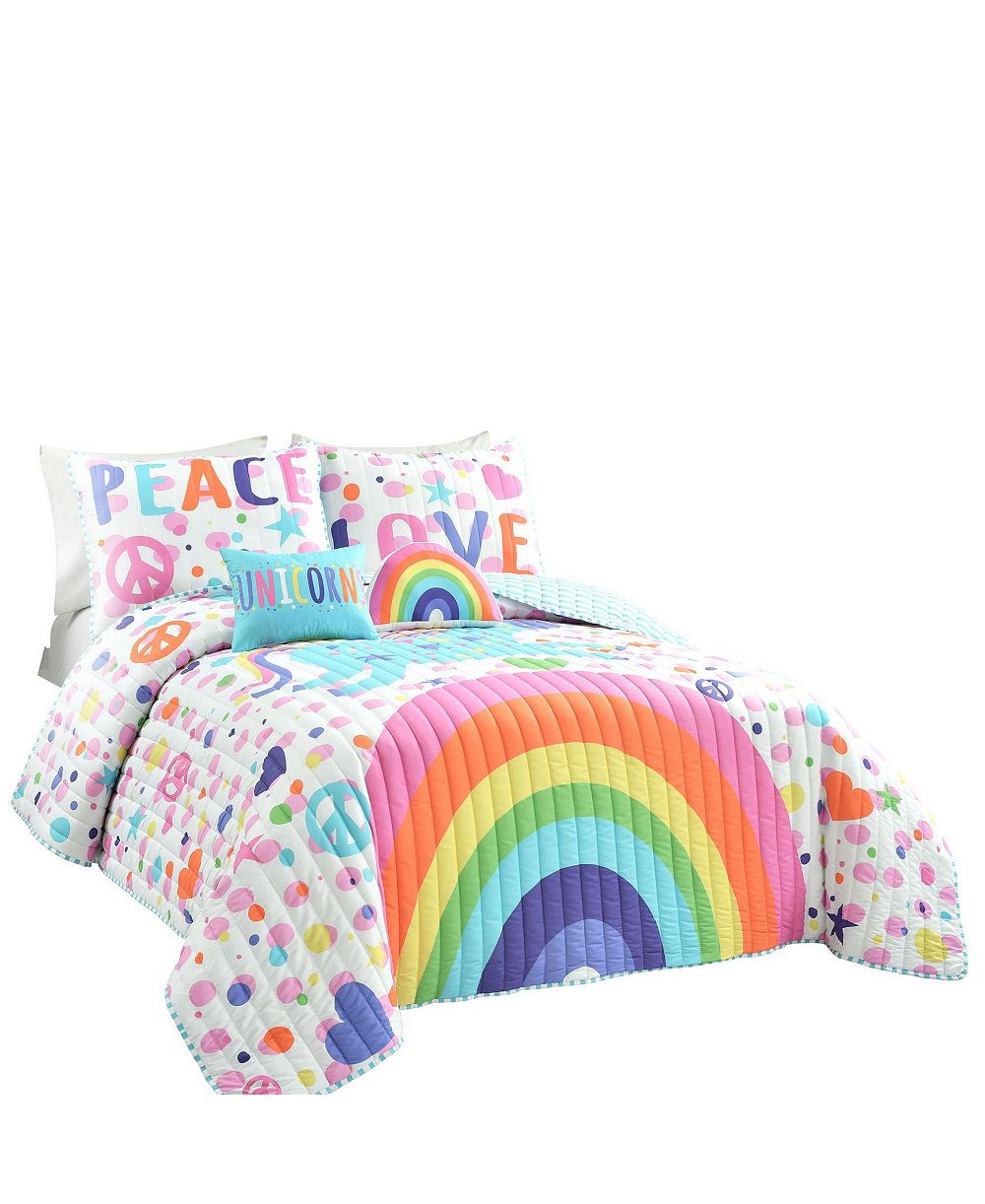 Lush Décor Kids Unicorn Rainbow 5-Pc. Quilt Set, Full/Queen