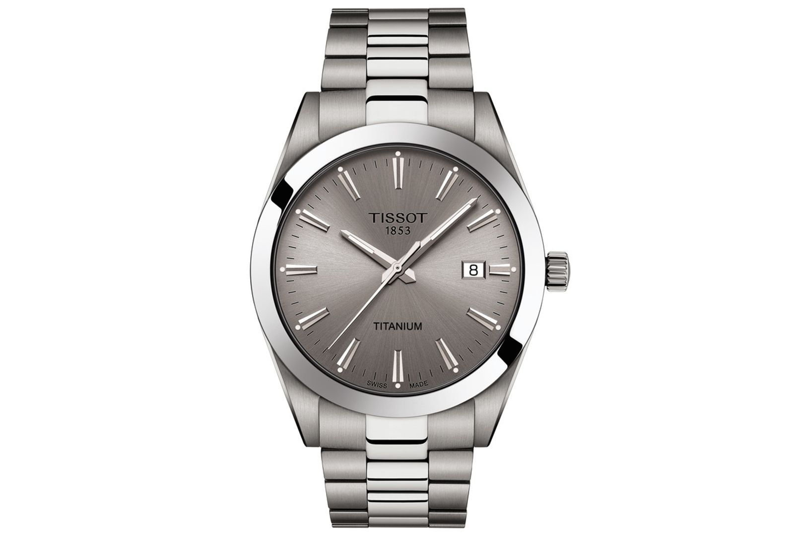 Мужские швейцарские часы Tissot Gentleman Gray Titanium, 40mm