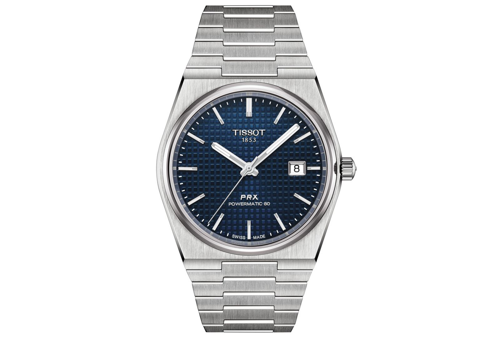 Часы Tissot Men's Swiss Automatic PRX Powermatic 80 Stainless Steel Bracelet, 40mm