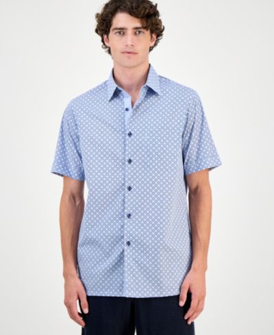 Club Room Men's Regular-Fit Medallion-Print Shirt, Created for Macy's