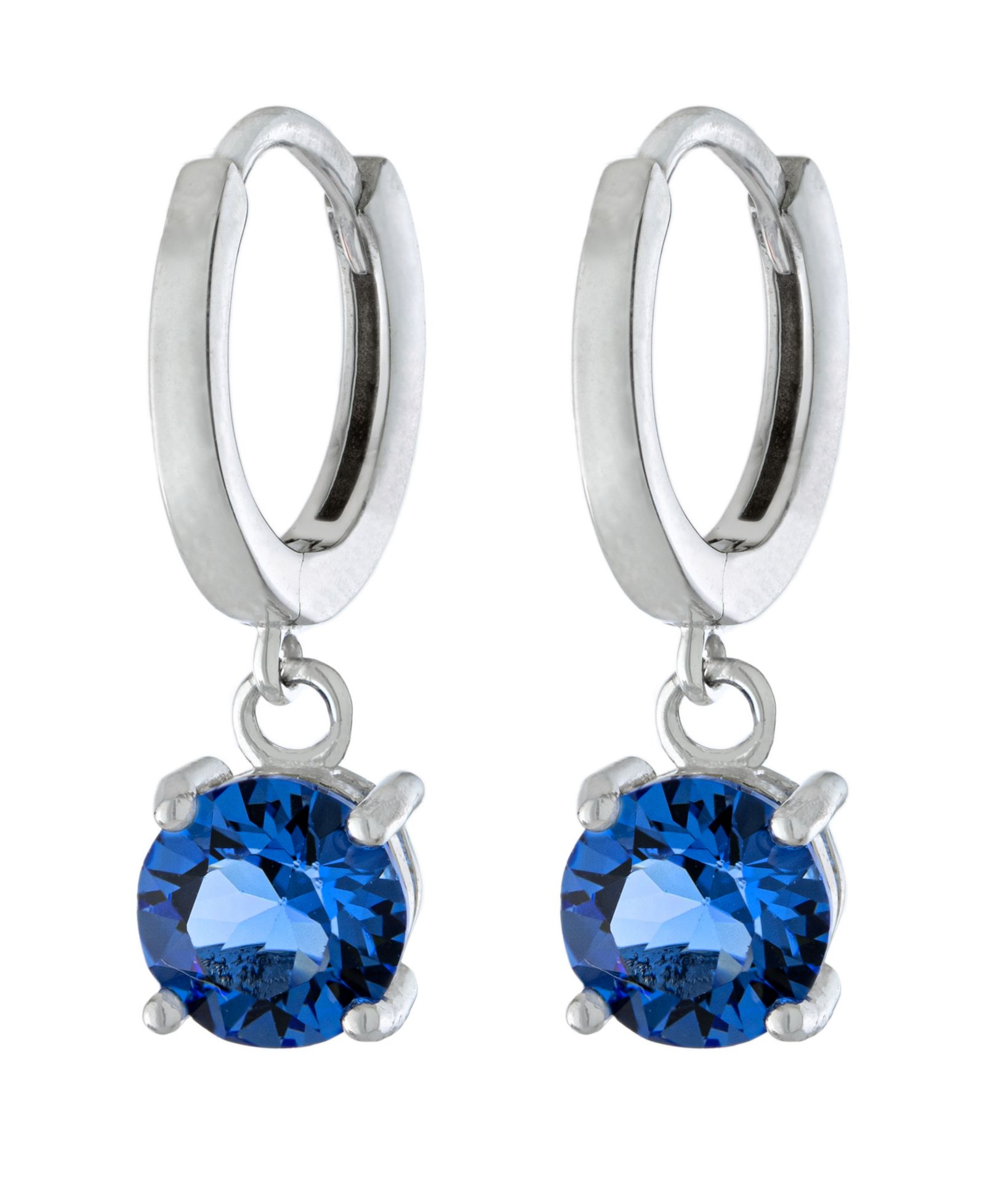 Серьги-кольца Fine Crystal 6mm Drop в стерлинговом серебре