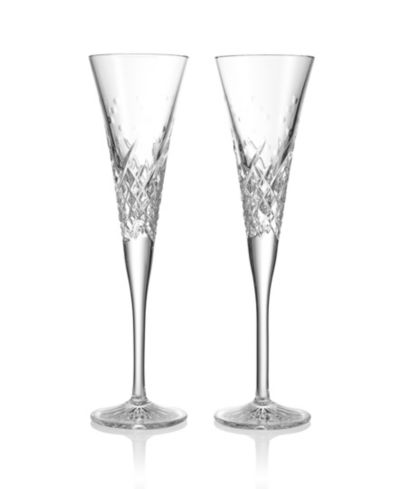 Waterford Wishes Happy Celebrations Toasting Flute 7oz, Set of 2