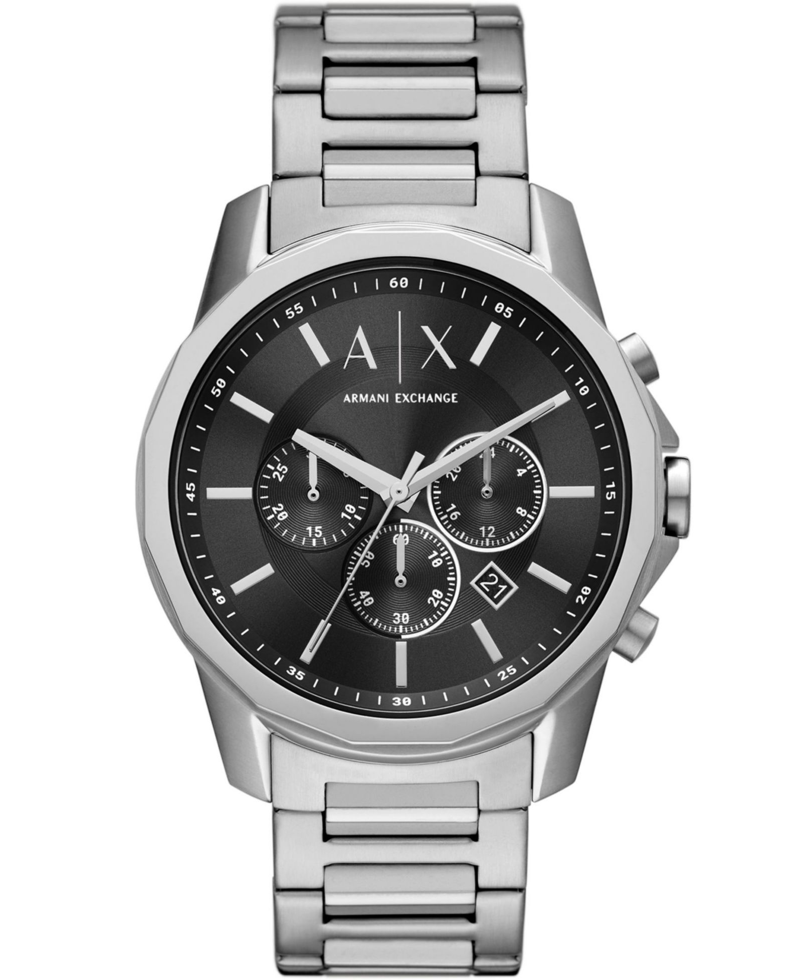 A|X Armani Exchange Men's Chronograph Stainless Steel Bracelet Watch 44mm