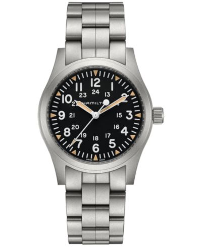 Часы Hamilton Men's Swiss Khaki Field Stainless Steel Bracelet 42mm