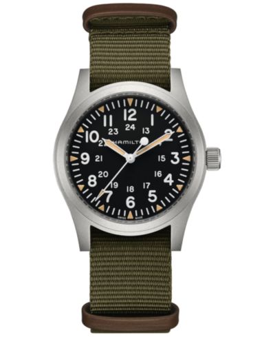 Мужские часы Hamilton Swiss Khaki Field Green 42mm