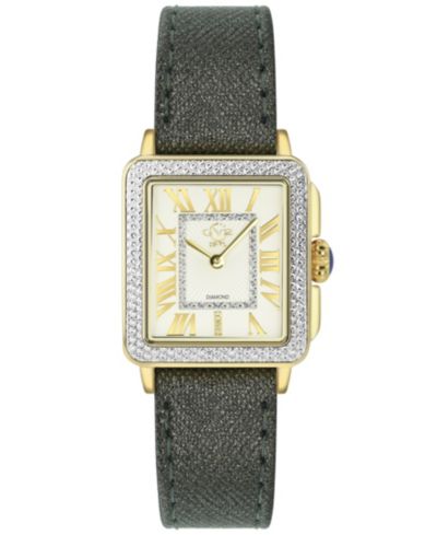 Женские часы Gevril Padova Swiss Quartz Black Italian Leather Strap 30mm