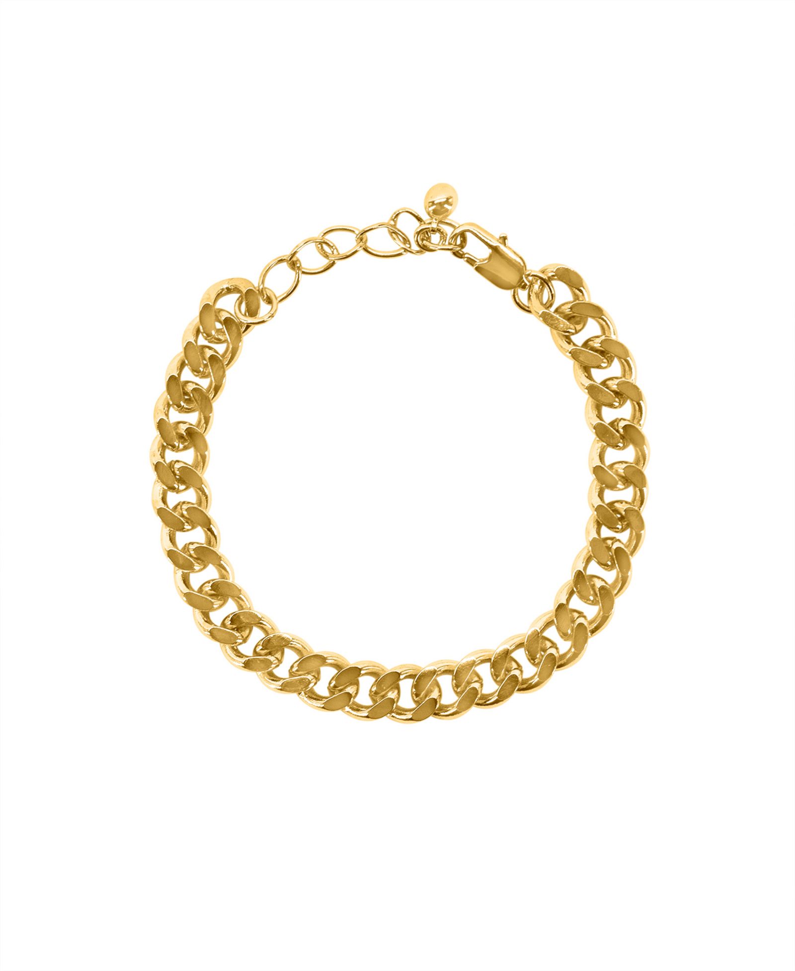 Женский браслет OMA THE LABEL Chunky Cuban Link 18K Gold Plated Brass 13mm, 7.5"