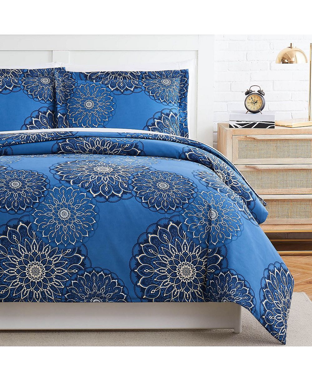 Southshore Fine Linens Midnight Floral комплект пододеяльников 3 шт., Full/Queen