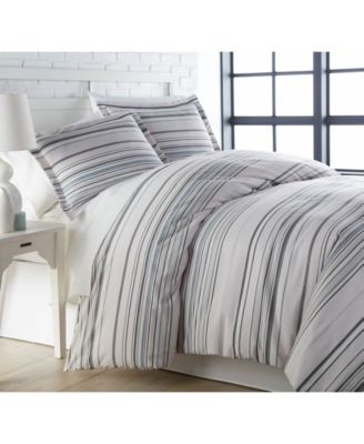 Southshore Fine Linens Coastal Stripes Мягкий комплект из 3-х предметов для одеяла King/California King