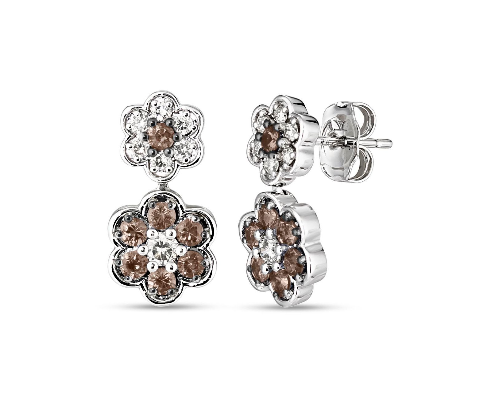 Le Vian® Chocolate Diamond® & Vanilla Diamond® (7/8 ct. t.w.) Drop Earrings in 14k Rose, Yellow or White Gold
