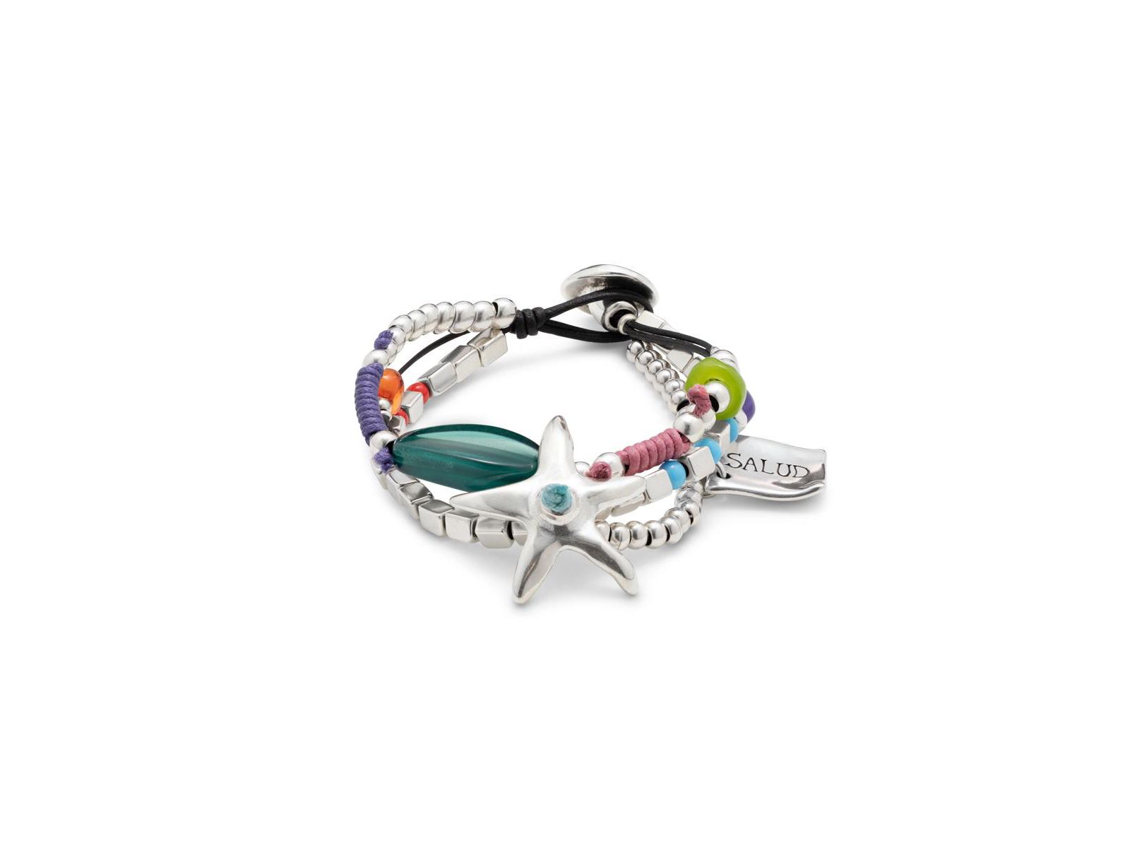 Металлический браслет UNOde50 Sterling Silver Resin Stones