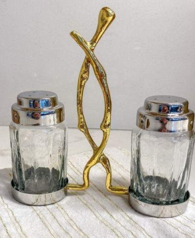 4" Salt and Pepper Set with Twig Design