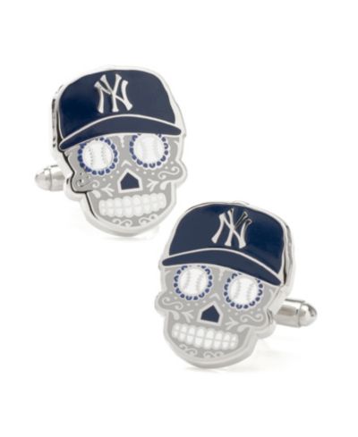 MLB Men's New York Yankees Sugar Skull Cufflinks