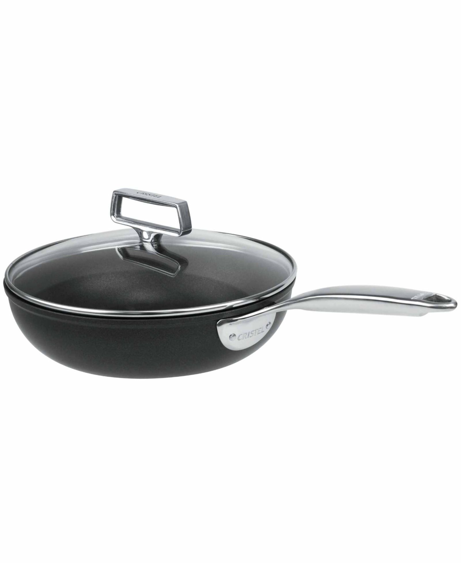 Сковорода сотейник Cristel Castel Pro Ultralu 3.5-Qt. с крышкой, антипригарное покрытие