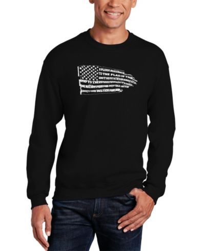 Мужской свитшот LA Pop Art Pledge of Allegiance Flag Word Art