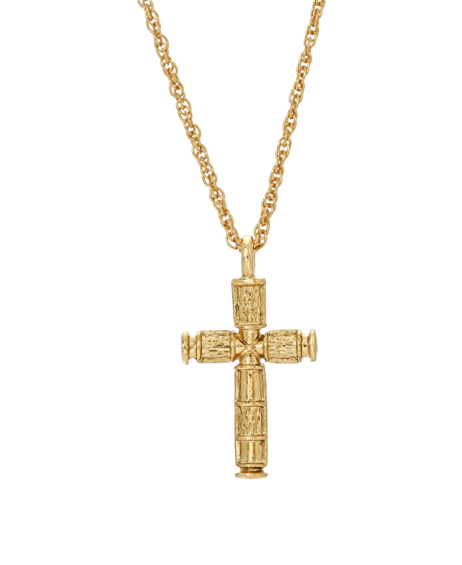 Подвеска в виде креста с покрытием 14K Gold