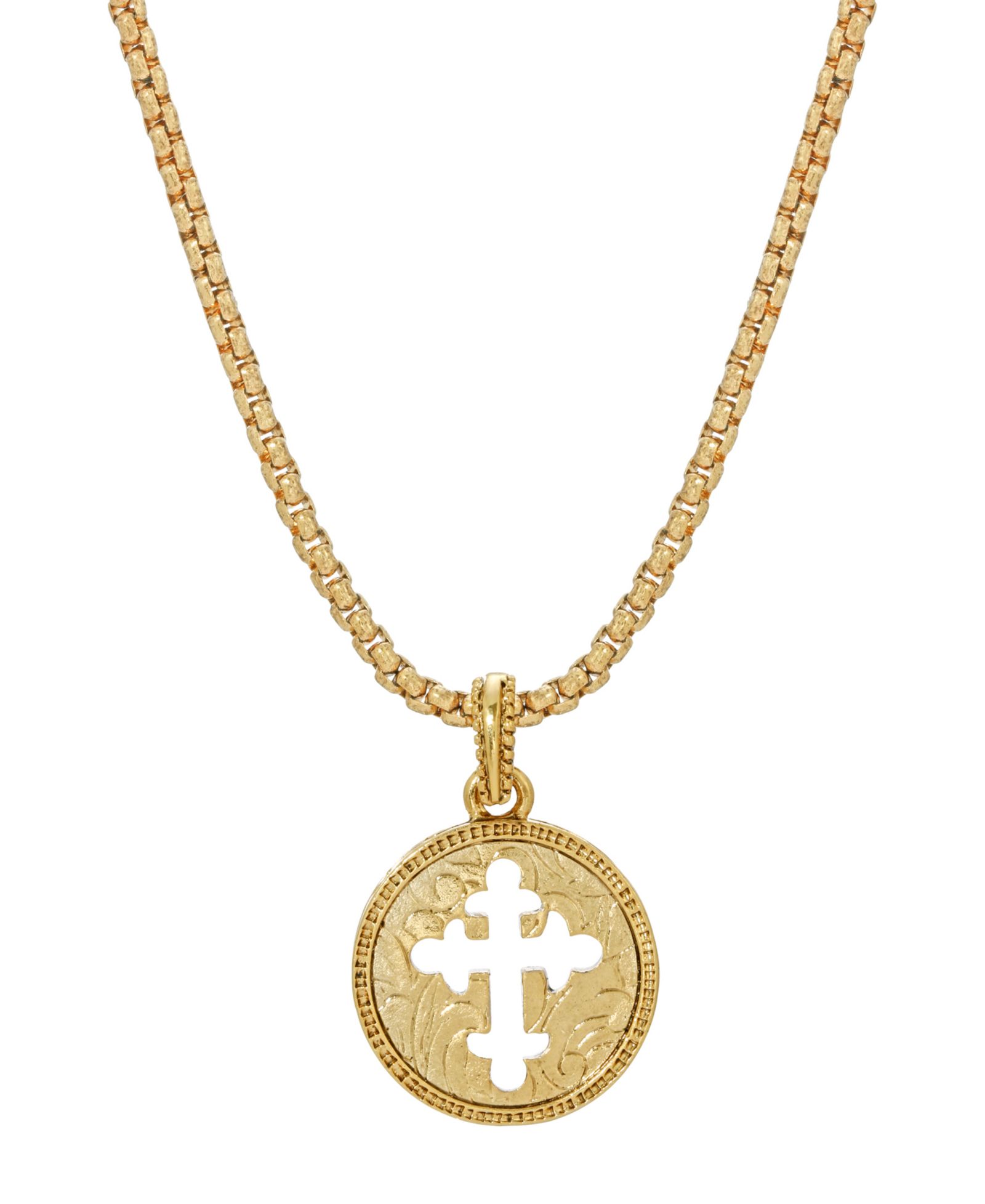 Подвеска-крест 14K Gold-Dipped Coin
