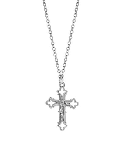 Серебристое ожерелье с крестом-распятием Symbols of Faith