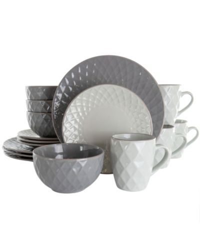 Elama Tahitian Diamond 16 Pc. Dinnerware Set, Service for 4