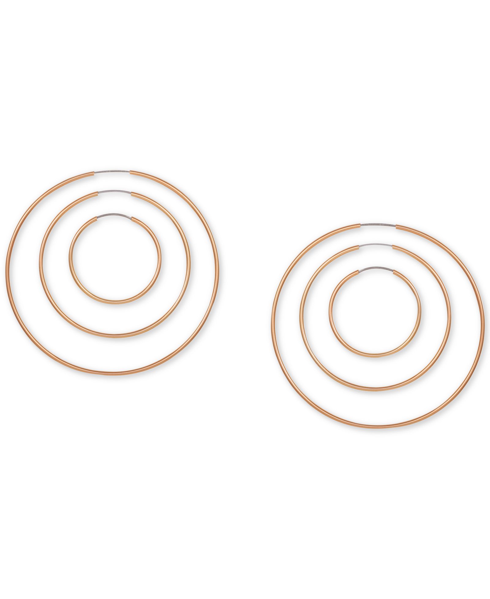 Серьги-кольца GUESS Gold-tone, набор из 3 штук