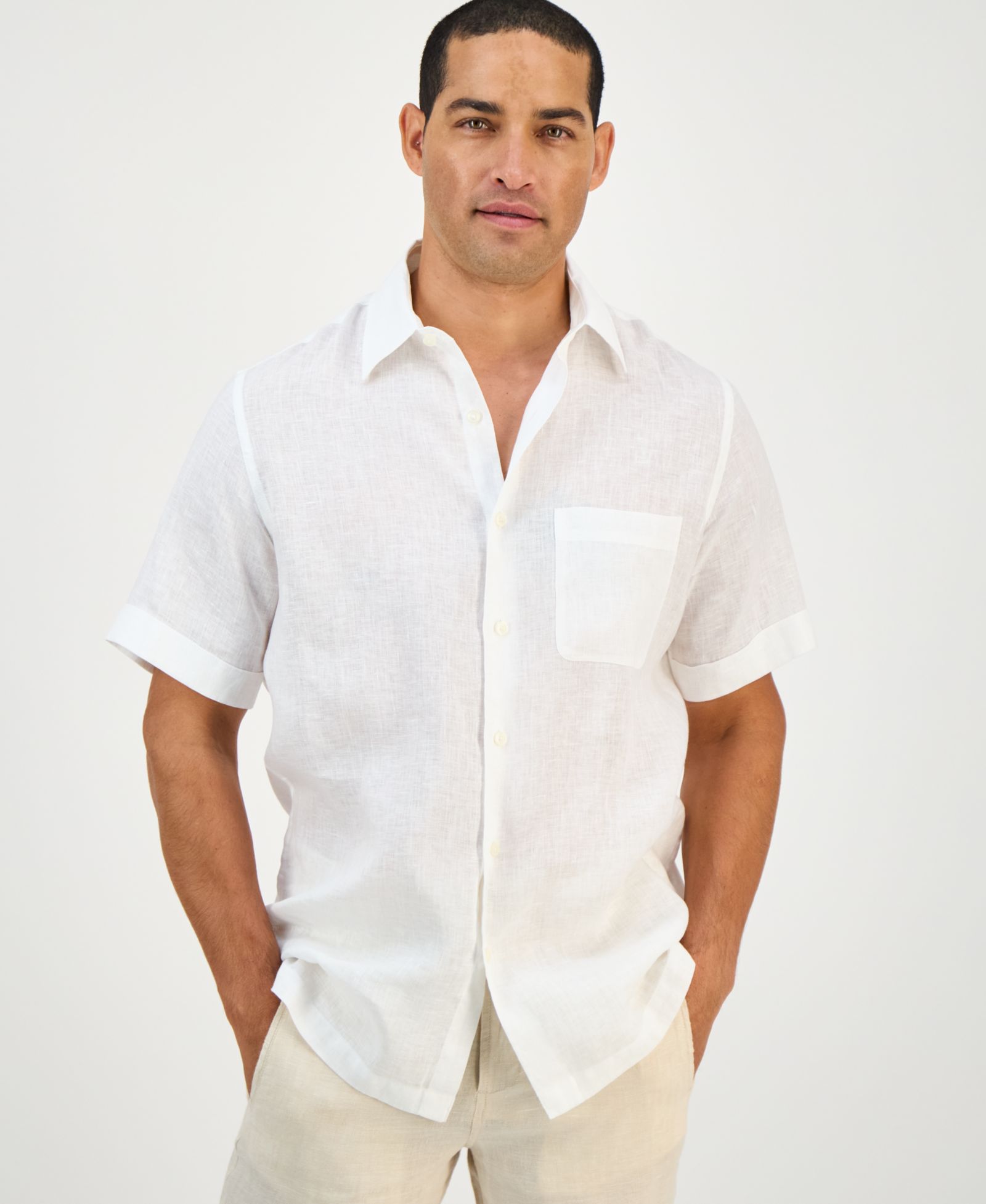 Club Room Мужская 100% Linen Shirt