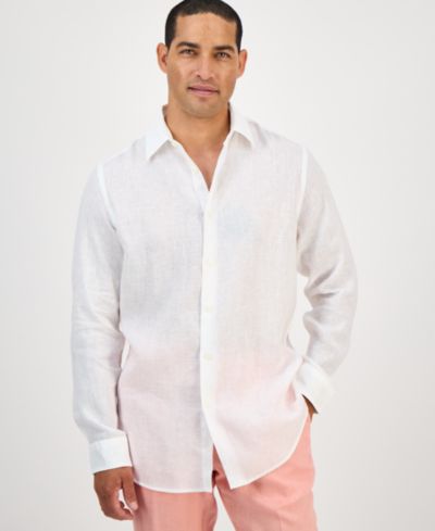 Club Room Men's 100% Linen Shirt, Created for Macy's