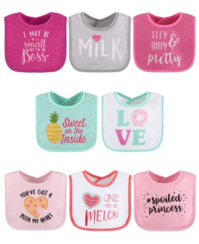 The Peanutshell Хлопковая нагрудная салетка для кормления, 8pk Girls