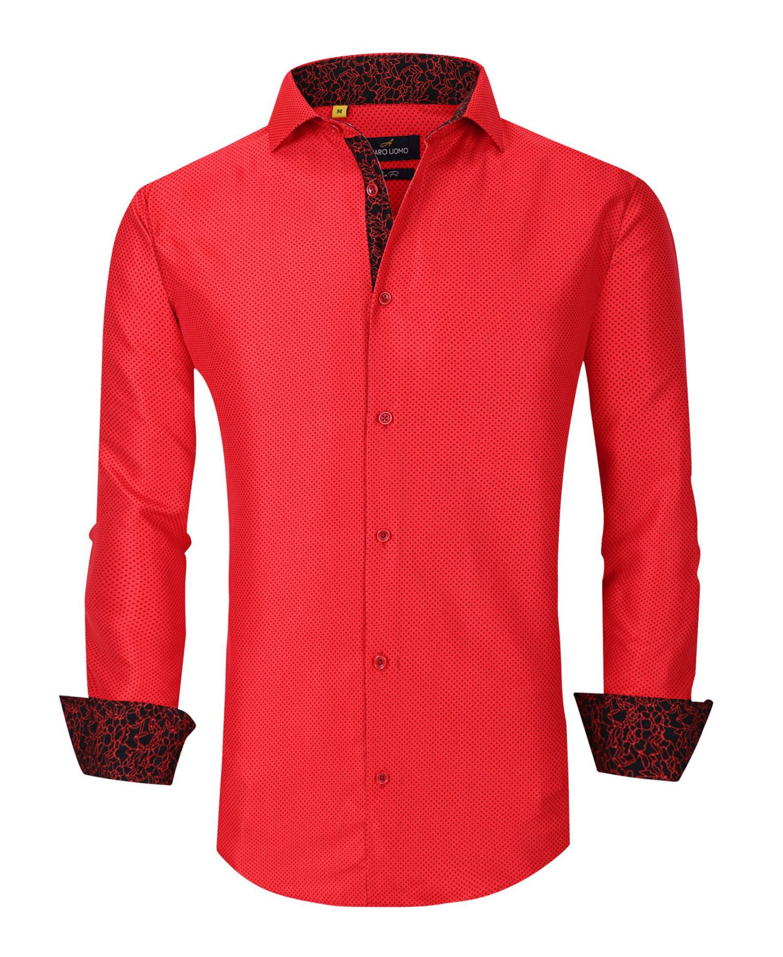 Men's Slim Fit Business Nautical Button Down Dress Shirt