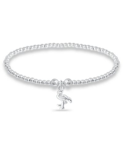 Браслет Macy's Bead Flamingo Charm в серебряном напылении