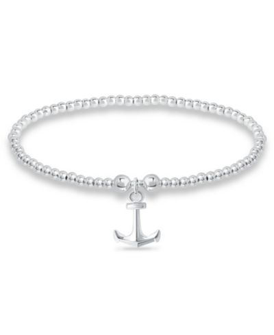 Браслет-шарм Bead Anchor в серебряном напылении