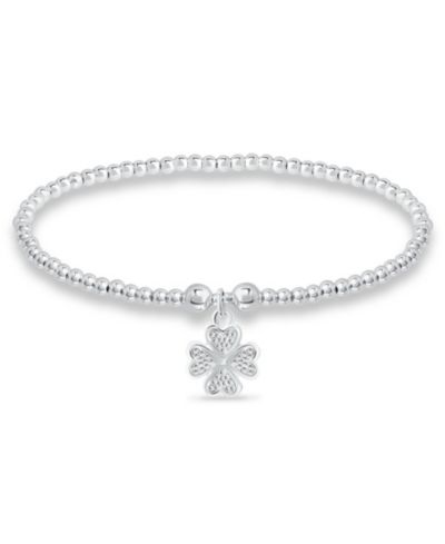 Браслет Bead Flower Charm в серебряном напылении