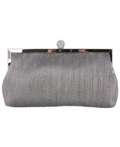 Women's Pleated Metallic Frame Clutch