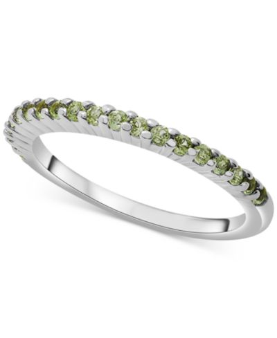 Gemstone Stack Ring in Sterling Silver (Available in Pink Sapphire and Blue Topaz)