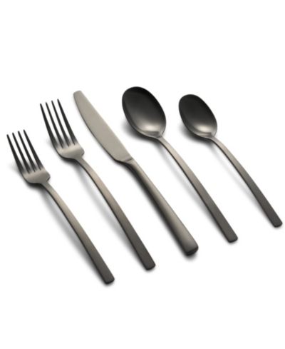 Cambridge Silversmiths Набор столовых приборов Beacon Black Satin, 45-Piece, на 8 персон